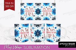 Funny Christmas Quote Mug Wrap - Snowflakes Mug PNG Product Image 1