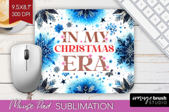 Funny Christmas Quote Mouse Pad Sublimation - Snowflakes PNG Product Image 1