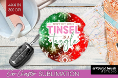 Funny Christmas Quote Car Coaster - Snowflakes Coaster PNG Product Image 1