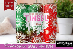 Funny Christmas Quote Tumbler Wrap - Snowflakes Tumbler PNG Product Image 1