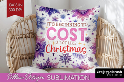Funny Christmas Quote Pillow Sublimation - Snowflakes Pillow Product Image 1