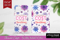 Funny Christmas Quote Phone Case PNG - Snowflakes Case PNG Product Image 1