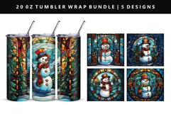 Snowman 20oz Tumbler Wrap PNG Design Product Image 1