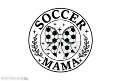 Coquette Soccer Mama Bow Game Day SVG T-shirt Design Product Image 1