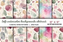 Soft Watercolor Backgrounds Abstract JPG Product Image 1
