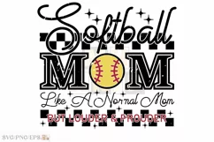 Softball Mom SVG Retro Sport Mama SVG T-shirt Design Product Image 2