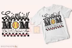 Softball Mom SVG Retro Sport Mama SVG T-shirt Design Product Image 1