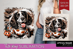 Spaniel Dog Tote Bag Halloween Tote Bag PNG Sublimation Product Image 1