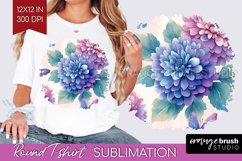 Spring Blossom Round Tshirt Background - Flowers PNG Product Image 1