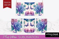 Spring Blossom Mug Wrap - Flowers Mug PNG Sublimation Product Image 1