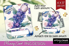 Happy Birthday Money Card PNG - Flowers Money Card Holder Product Image 1
