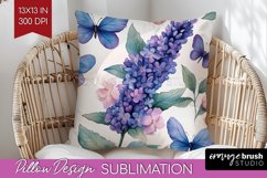 Spring Blossom Pillow Sublimation - Flowers Pillow Cover PNG Product Image 1