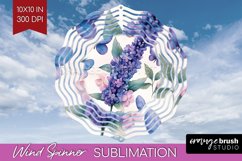 Spring Blossom Wind Spinner Sublimation PNG - Flowers Round Product Image 1