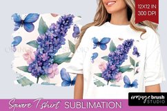 Spring Blossom Square Tshirt Background - Flowers PNG Product Image 1