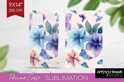 Spring Blossom Phone Case PNG - Flowers Case PNG Sublimation Product Image 1