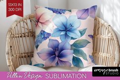Spring Blossom Pillow Sublimation - Flowers Pillow Cover PNG Product Image 1