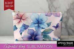 Spring Blossom Cosmetic Bag - Flowers Makeup Bag PNG Product Image 1