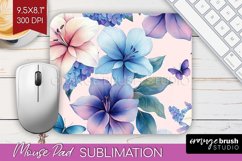 Spring Blossom Mouse Pad Sublimation - Flowers Mousepad PNG Product Image 1