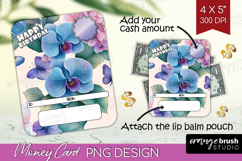 Happy Birthday Money Card PNG - Flowers Money Card Holder Product Image 1
