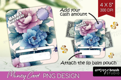 Happy Birthday Money Card PNG - Flowers Money Card Holder Product Image 1