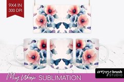Spring Blossom Mug Wrap - Flowers Mug PNG Sublimation Product Image 1