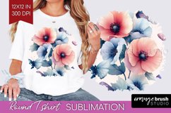 Spring Blossom Round Tshirt Background - Flowers PNG Product Image 1