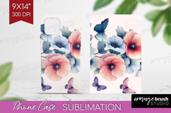 Spring Blossom Phone Case PNG - Flowers Case PNG Sublimation Product Image 1