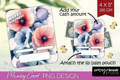 Happy Birthday Money Card PNG - Flowers Money Card Holder Product Image 1