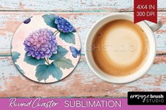 Spring Blossom Round Coaster - Flowers Coaster PNG Product Image 1