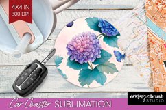 Spring Blossom Car Coaster - Flowers Coaster PNG Sublimation Product Image 1
