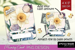 Happy Birthday Money Card PNG - Flowers Money Card Holder Product Image 1