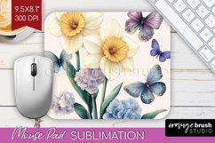 Spring Blossom Mouse Pad Sublimation - Flowers Mousepad PNG Product Image 1