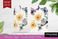 Spring Blossom Phone Case PNG - Flowers Case PNG Sublimation Product Image 1
