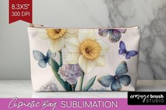 Spring Blossom Cosmetic Bag - Flowers Makeup Bag PNG Product Image 1