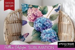 Spring Blossom Pillow Sublimation - Flowers Pillow Cover PNG Product Image 1
