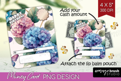 Happy Birthday Money Card PNG - Flowers Money Card Holder Product Image 1