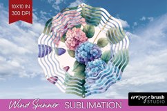 Spring Blossom Wind Spinner Sublimation PNG - Flowers Round Product Image 1