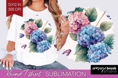 Spring Blossom Round Tshirt Background - Flowers PNG Product Image 1