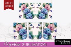 Spring Blossom Mug Wrap - Flowers Mug PNG Sublimation Product Image 1