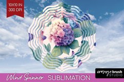 Spring Blossom Wind Spinner Sublimation PNG - Flowers Round Product Image 1