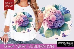 Spring Blossom Round Tshirt Background - Flowers PNG Product Image 1