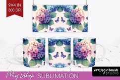 Spring Blossom Mug Wrap - Flowers Mug PNG Sublimation Product Image 1