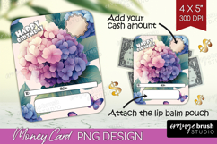 Happy Birthday Money Card PNG - Flowers Money Card Holder Product Image 1