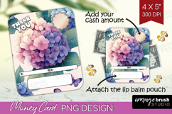 Thank You Money Card PNG - Flowers Money Card Holder Product Image 1