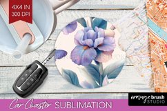 Spring Blossom Car Coaster - Flowers Coaster PNG Sublimation Product Image 1