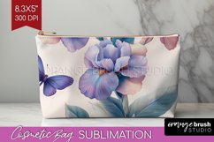 Spring Blossom Cosmetic Bag - Flowers Makeup Bag PNG Product Image 1