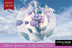 Spring Blossom Wind Spinner Sublimation PNG - Flowers Round Product Image 1