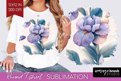 Spring Blossom Round Tshirt Background - Flowers PNG Product Image 1