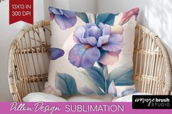 Spring Blossom Pillow Sublimation - Flowers Pillow Cover PNG Product Image 1