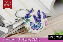 Spring Blossom Keychain PNG - Flowers Keychain Sublimation Product Image 1